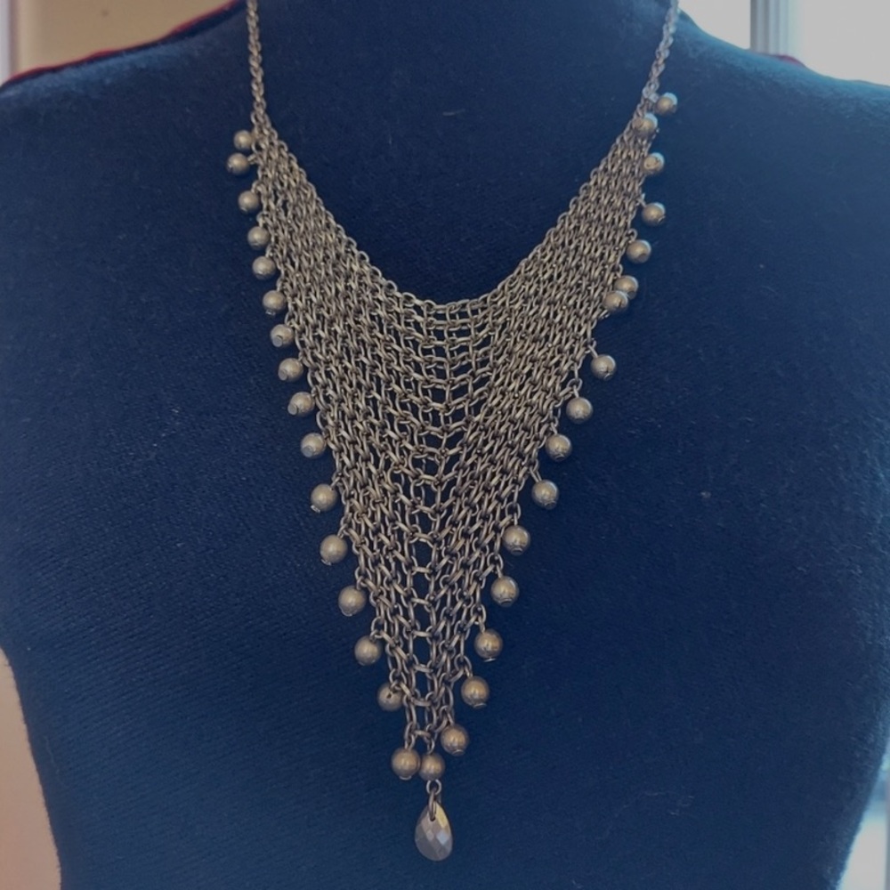 Designer chain mail necklace
